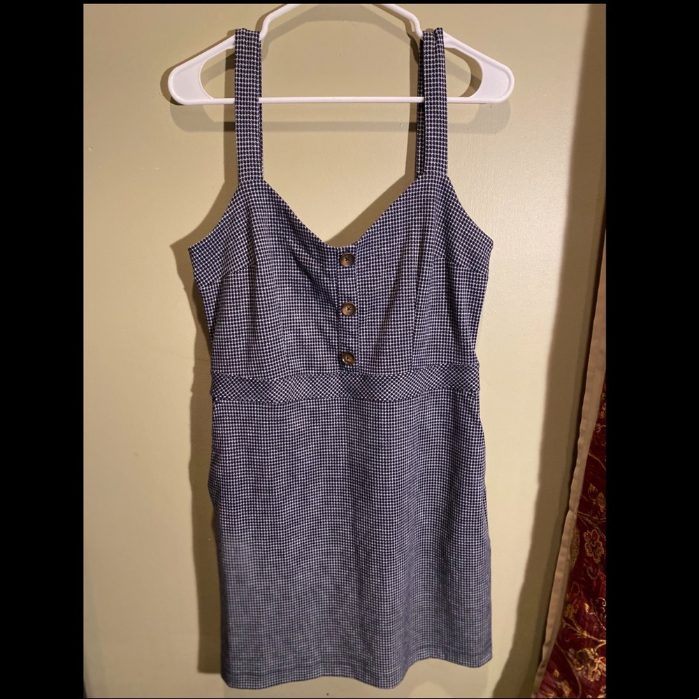 ABERCROMBIE&FITCH Checkered Button Mini Dress
